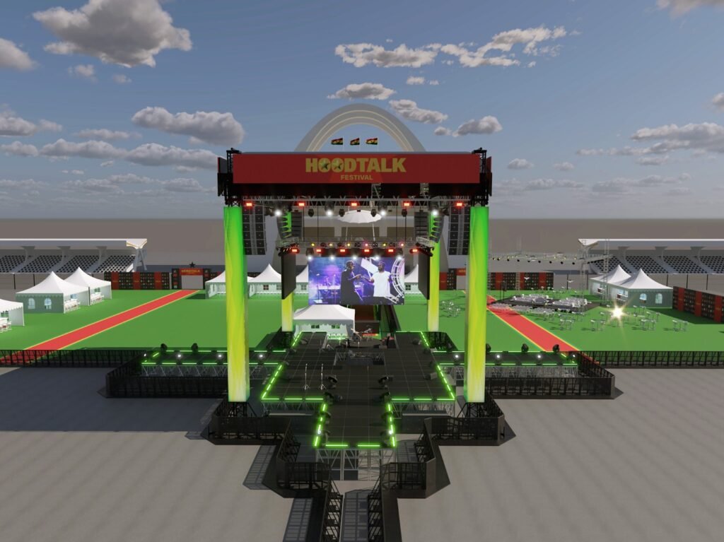 Hoodtalk 2026 3D stage mockup view 1