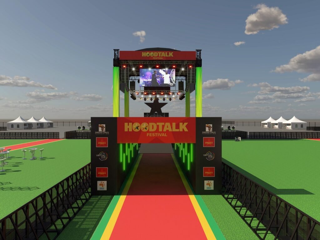 Hoodtalk 2026 3D stage mockup view 12
