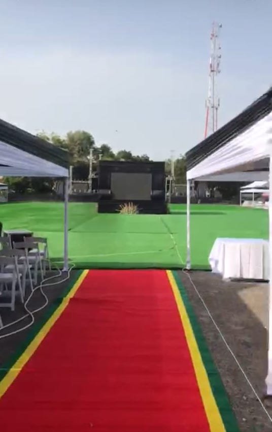Coloured Outdoor Carpet — VirtualHub Ghana equipment rental