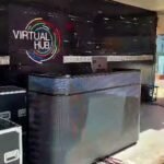 Virtual Hub Rave Truck DJ booth setup
