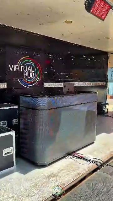 Virtual Hub Rave Truck DJ booth setup
